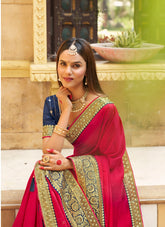 Splendid Pink Colour Saree